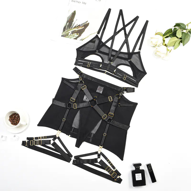 Sheer Lace Lingerie Set