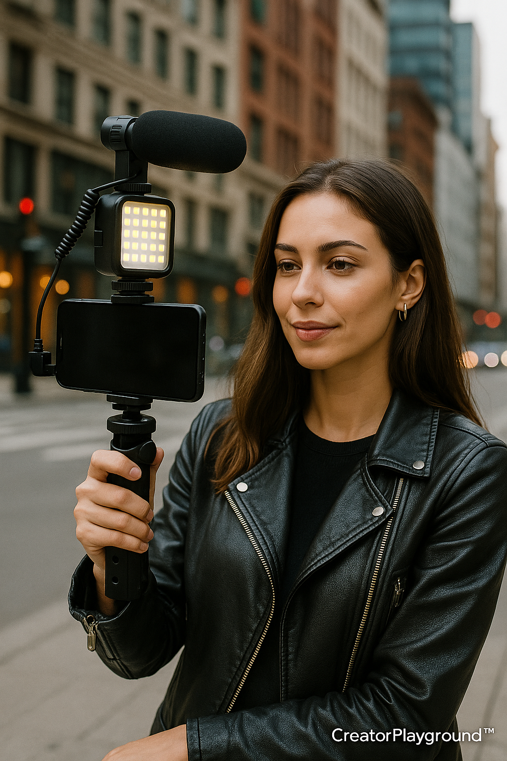 Vlogger Pro Kit – LED Light + Shotgun Mic + Tripod