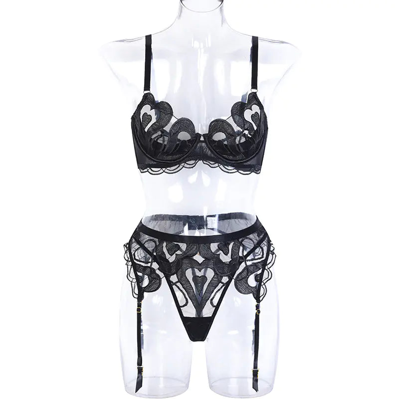 Women's Lace Embroidery Lingerie Set