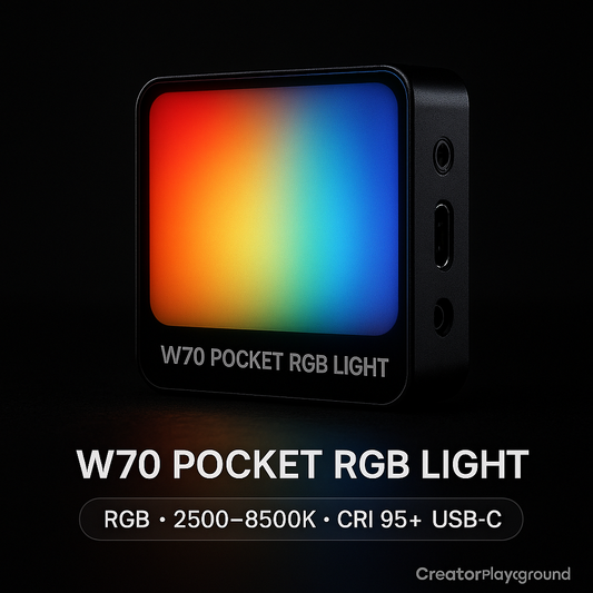CreatorPlayground W70 Pocket RGB Light – Portable Video Fill