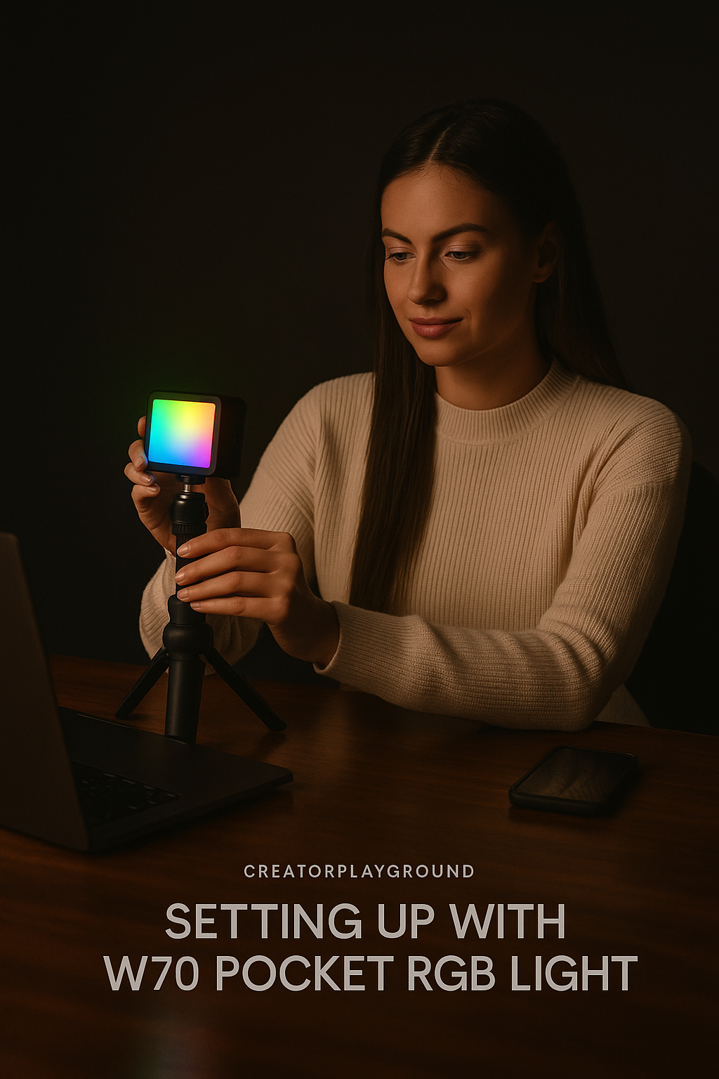 CreatorPlayground W70 Pocket RGB Light – Portable Video Fill