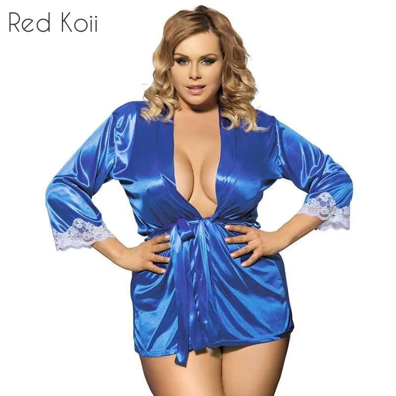 Plus Size Lingerie with Japanese Kimono Design