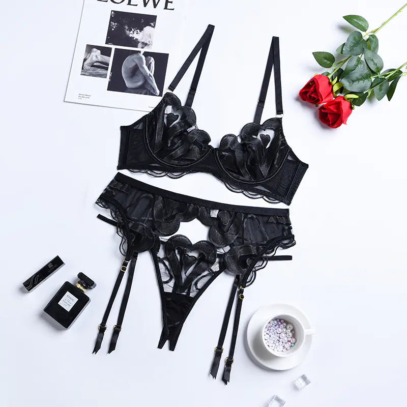 Women's Lace Embroidery Lingerie Set
